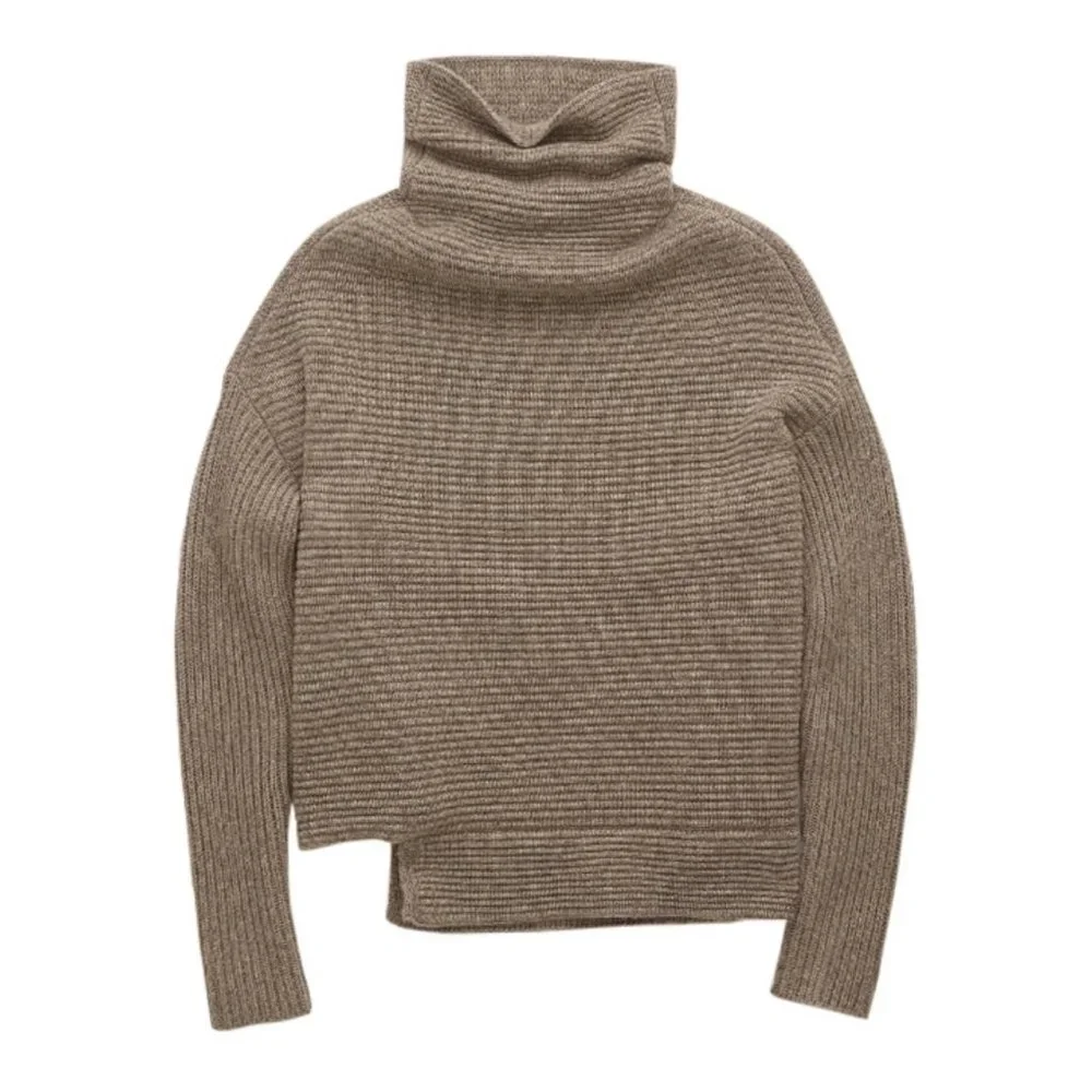 Aritzia Mika Cashmere & Wool Funnel Cowl Turtleneck Sweater Boxy Oversized Cozy - Picture 9 of 15